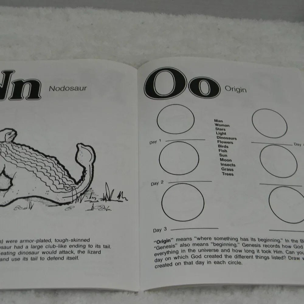 Dinosaur Creation Knowledge Books Set of 3 Books Homeschool Biblical Activity